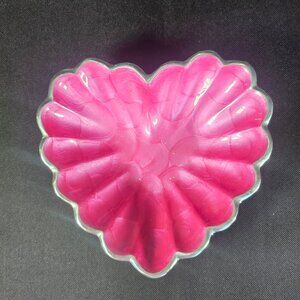Julia Knight Heart Shaped "Petal Pink" Aluminum Bowl, 6 Inch